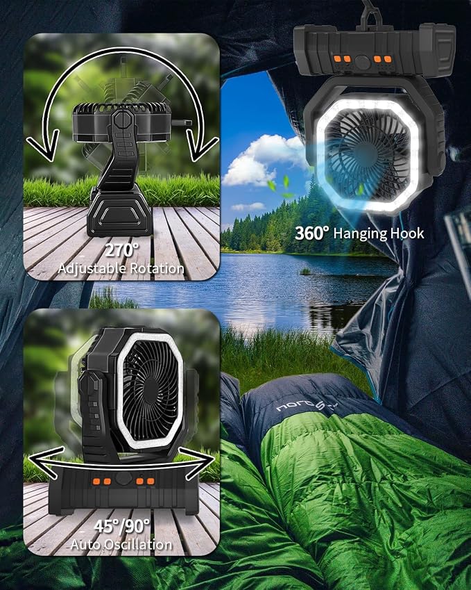 ADUST Portable Camping Fan Battery Powered Operated - Image 6