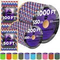 TECEUM Reflective Paracord Rope 1000 – 1000ft/200ft/100ft/50ft – 40+ Colors – by TECEUM
