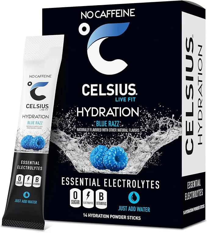 CELSIUS Hydration™ Blue Razz, Sugar Free Electrolyte Hydration Drink Mix by CELSIUS