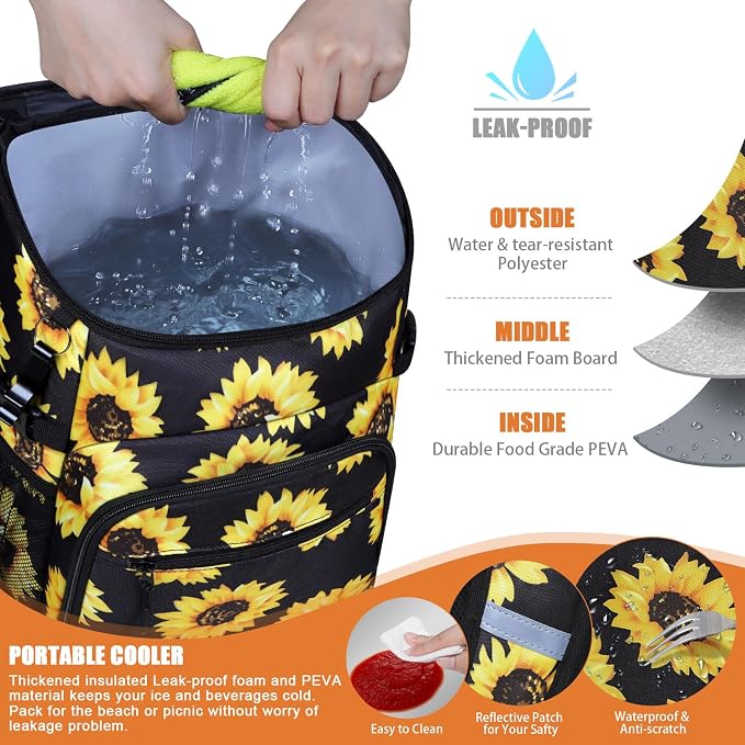 Cooler Backpack Insulated Leakproof Waterproof Backpack Cooler Bag 30/45 Cans - Image 3