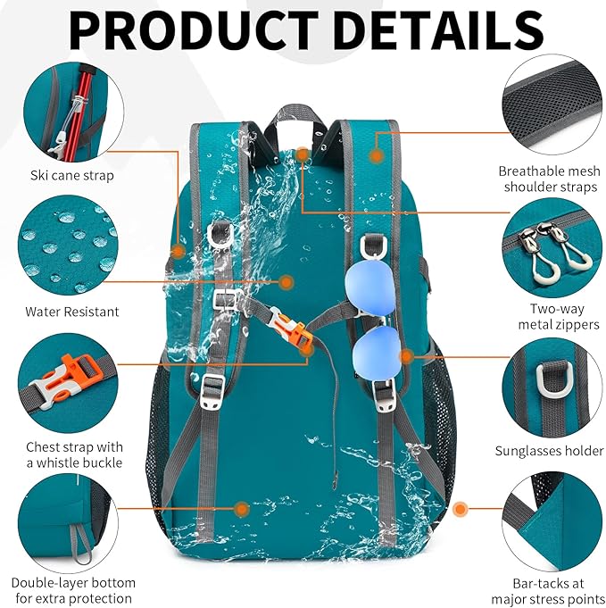 45L Lightweight Packable Backpack – Durable Foldable Daypack - Image 3