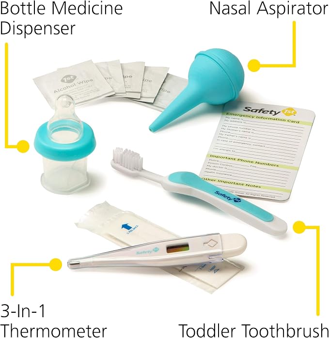 Safety 1st Deluxe Baby Healthcare and Grooming Kit, Arctic Blue, Newborn Baby - Image 5