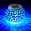 WSgift Color Changing Solar Powered Glass Mosaic Ball Led Garden Lights by WSgift