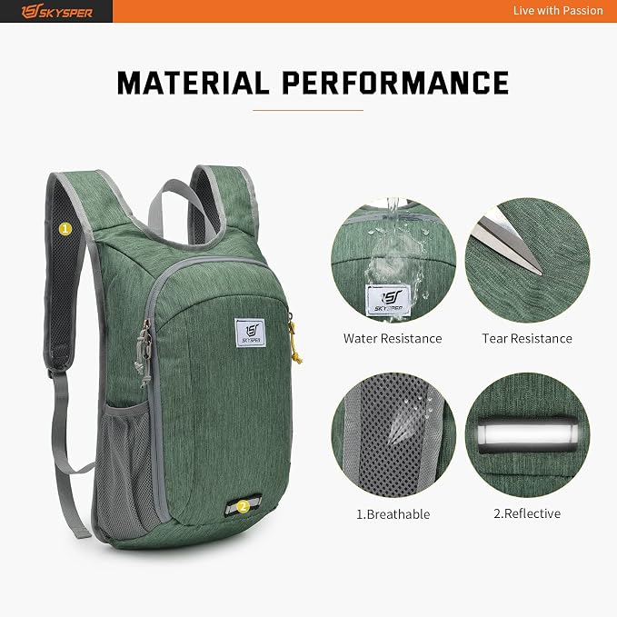SKYSPER Small Daypack 10L Hiking Backpack Packable Lightweight Travel Day Pack - Image 4