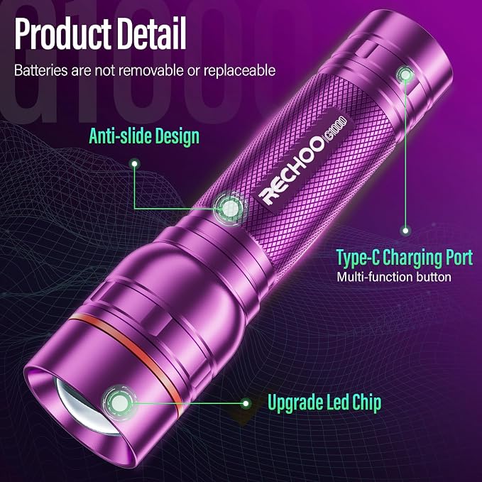 Rechargeable Flashlight 2 Pack, Bright Military Grade Torch Light High Lumens - Image 4