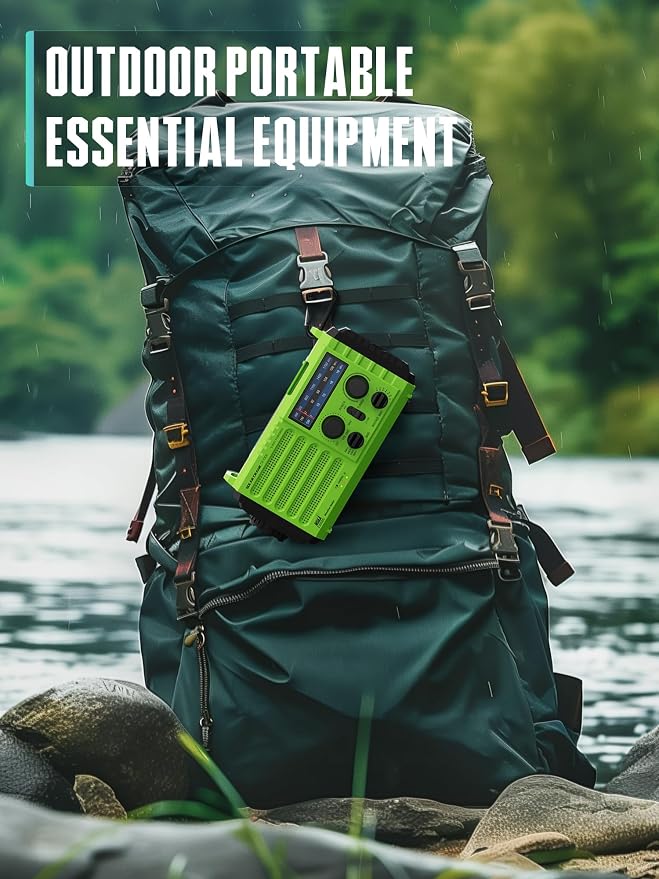 Emergency Radio with NOAA Weather Alert – Solar Hand Crank Portable AM/FM - Image 6