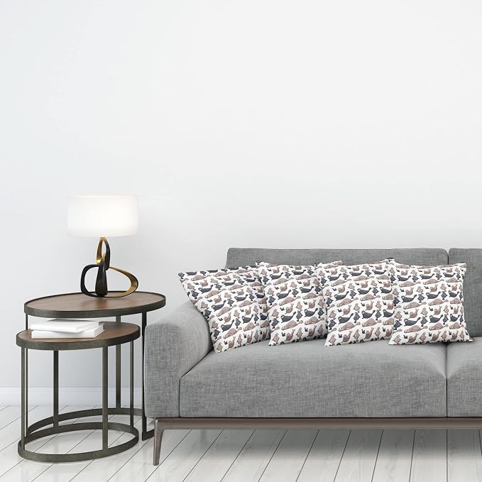 Ambesonne Sea Animals Decorative Throw Pillow Case Pack of 4, Seals - Image 3