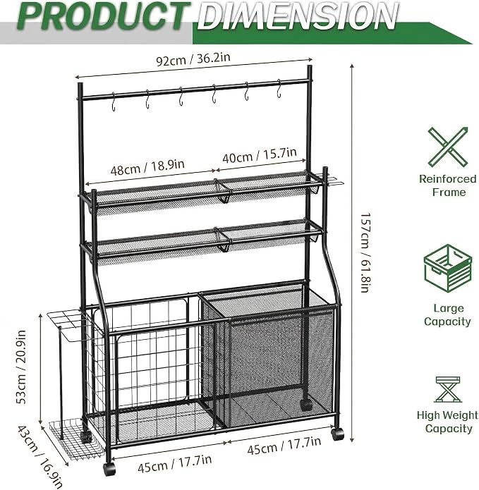Large Sports Organizer for Garage, Ball Storage Rack Garage Sports Equipment - Image 5