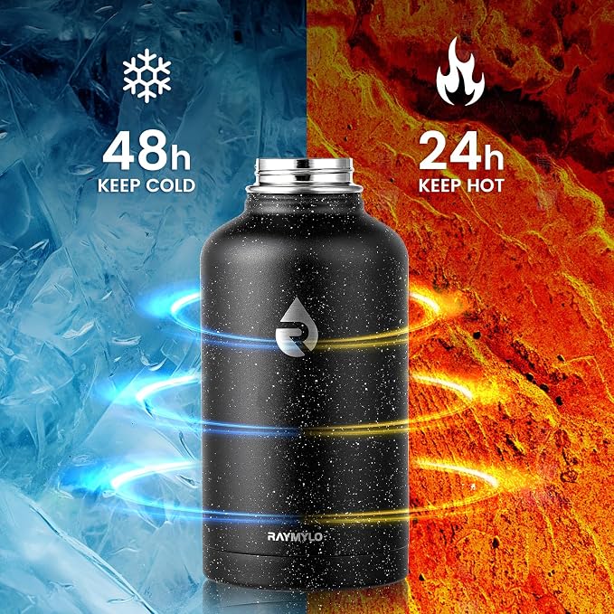 RAYMYLO 64oz Insulated Water Bottle, Triple Wall Vacuum Stainless Steel Water - Image 3