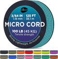 TECEUM Micro Paracord – 1.18 mm X 125 ft – Micro Utility Cord – Thin Braided by TECEUM