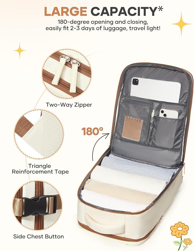 coofay Large Travel Backpack Carry on Flight Approved Mochila De Viaje Personal - Image 6
