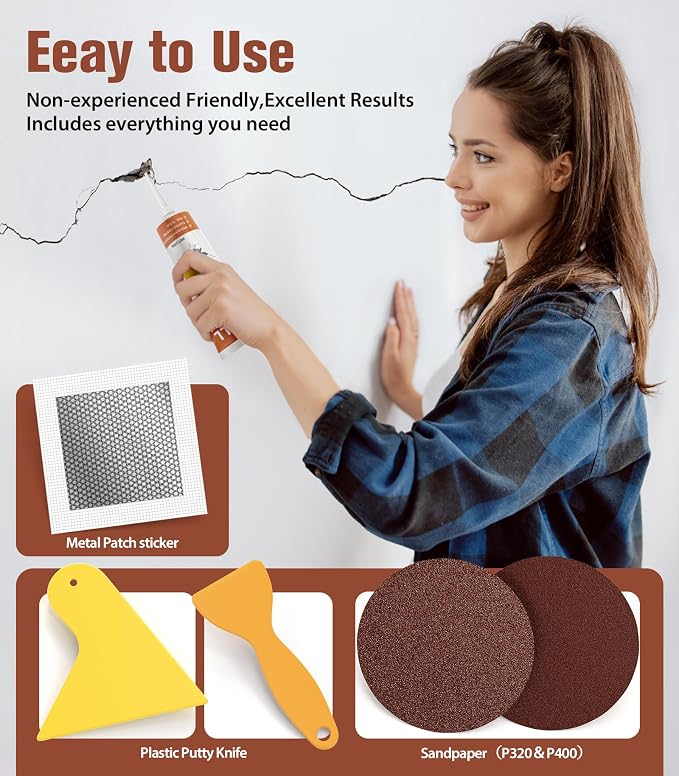 Drywall Repair Kit, Wall Patch Repair Kit, 2 Pack Wall Patching Agent, Simple - Image 5