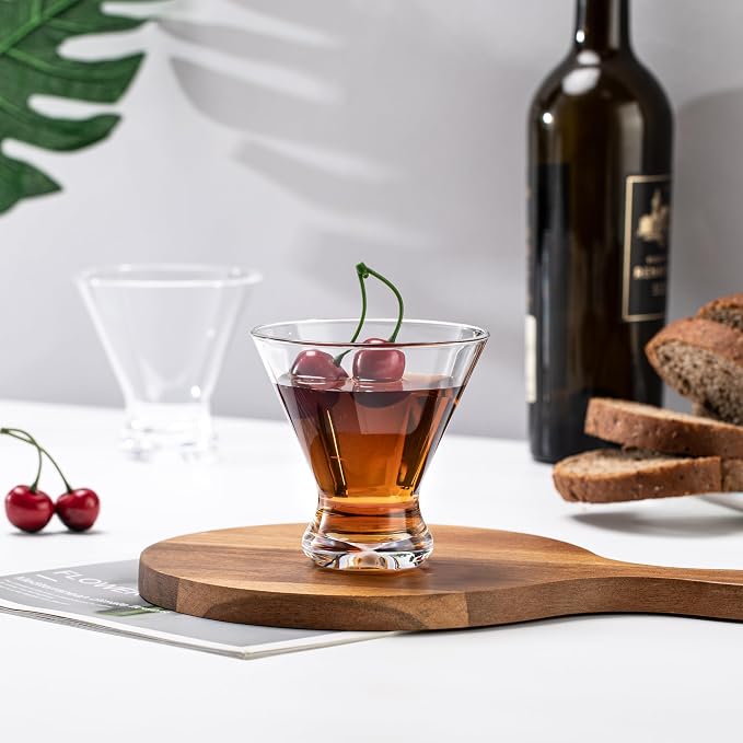 KOXIN-KARLU 9 oz Acrylic Martini Glasses, Plastic Stemless Martini Cocktail - Image 3