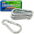 Stainless Steel Carabiner Clip, 4 Pack, 316 Marine Grade, Heavy Duty Spring by BetterBoat