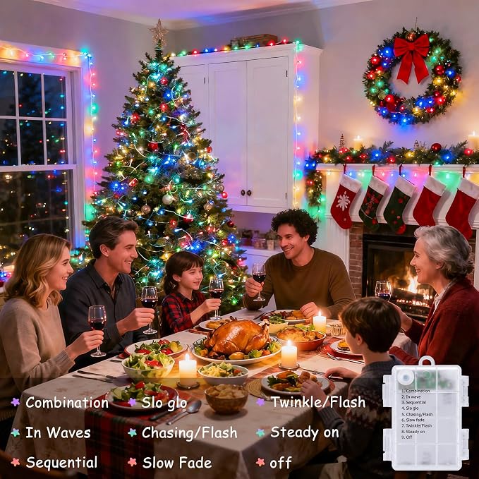 JMEXSUSS Multicolor Christmas Lights Battery Operated - Image 6