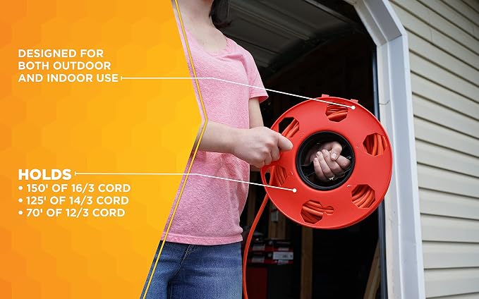 Woods Heavy Duty Cord Storage Wheel - Image 3