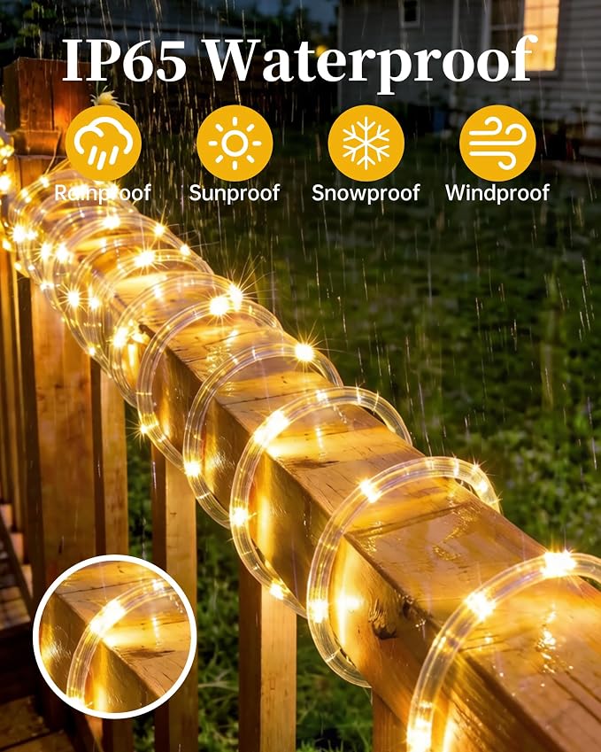 MERRIMAX M Solar Rope Lights Outdoor, 72FT 200LED Solar String Lights - Image 2