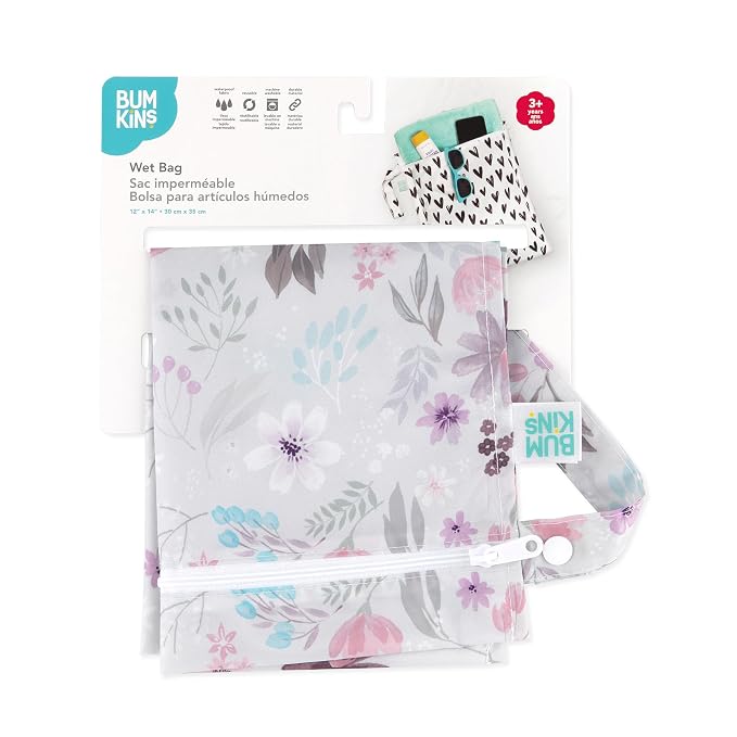 Bumkins Waterproof Wet Bag for Baby, Swim Suit, Cloth Diapers, Pump Parts - Image 7