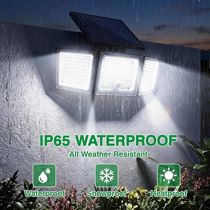 Solar Outdoor Lights Motion Sensor, 2500LM 286 LED Security Flood Lights - Image 6
