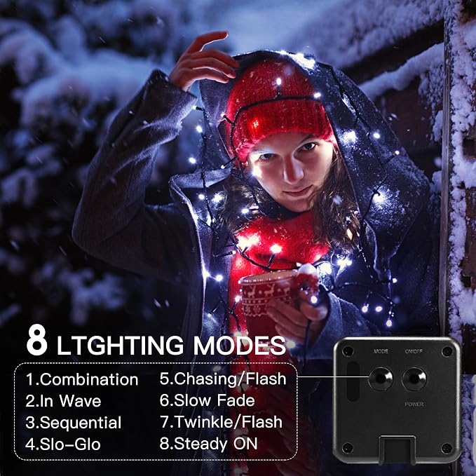 Vimorg Solar String Lights Outdoor, 2 Pack 79FT 200 LED Waterproof Solar - Image 2