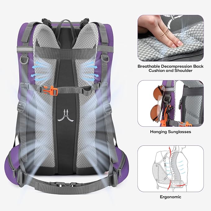 Maelstrom Hiking Backpack, Camping Backpack, 40L Waterproof Hiking Daypack - Image 5
