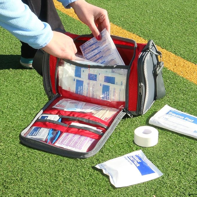 24/7 First Aid Coaches' First Aid Kit, Sports First Aid Kit Duffel Bag - Image 6