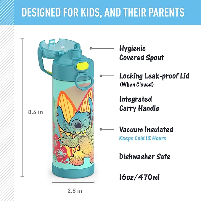THERMOS FUNTAINER 16 Ounce Stainless Steel Vacuum Insulated Bottle - Image 2