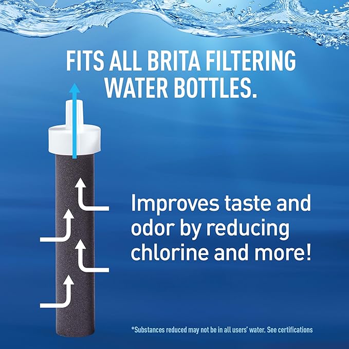 Brita Stainless Steel Premium Filtering Water Bottle, Replaces 300 Plastic - Image 8