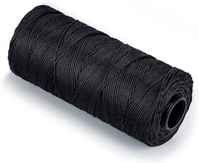 Hongda #9 Braided Bank Line Twine, 989 Feet Black Bonded Nylon Gangion Line - Image 7