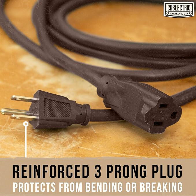 Brown Outdoor Extension Cord 75 ft, 16/3 Heavy Duty Cable - Image 6