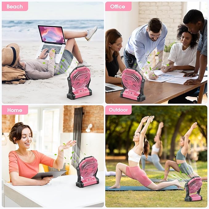 ONLYNEW Portable Fan Rechargeable, 20000mAh Cordless Battery Powered Table Fan - Image 7