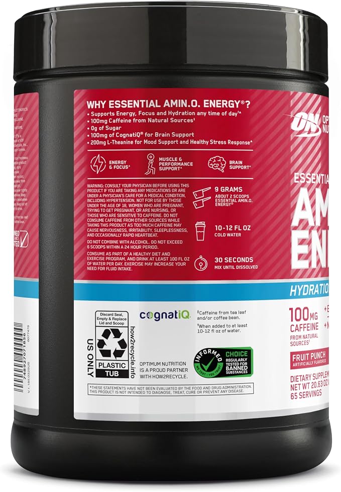 Optimum Nutrition Amino Energy Powder Plus Focus, - Image 11