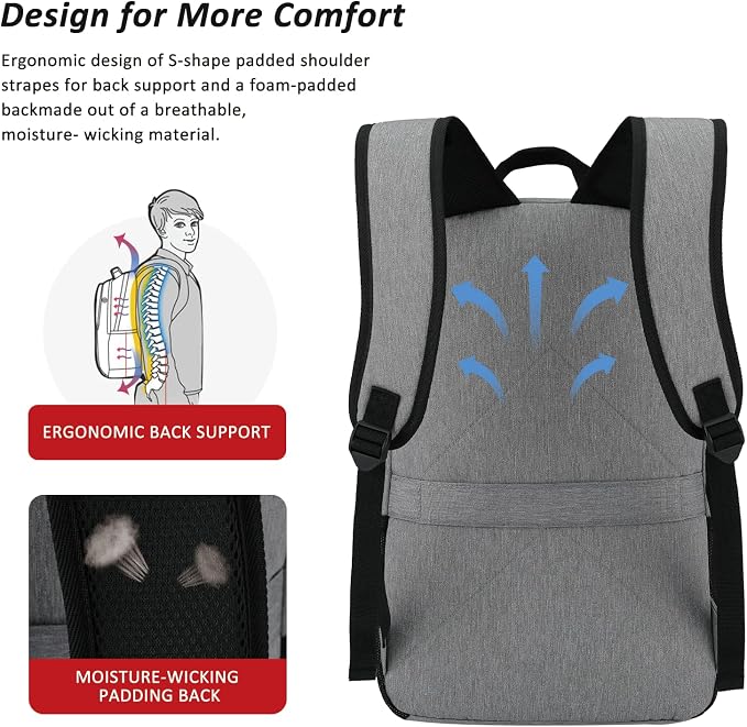 MAXTOP Travel Laptop Backpack Business Anti-theft Backpacks Water Resistant - Image 3