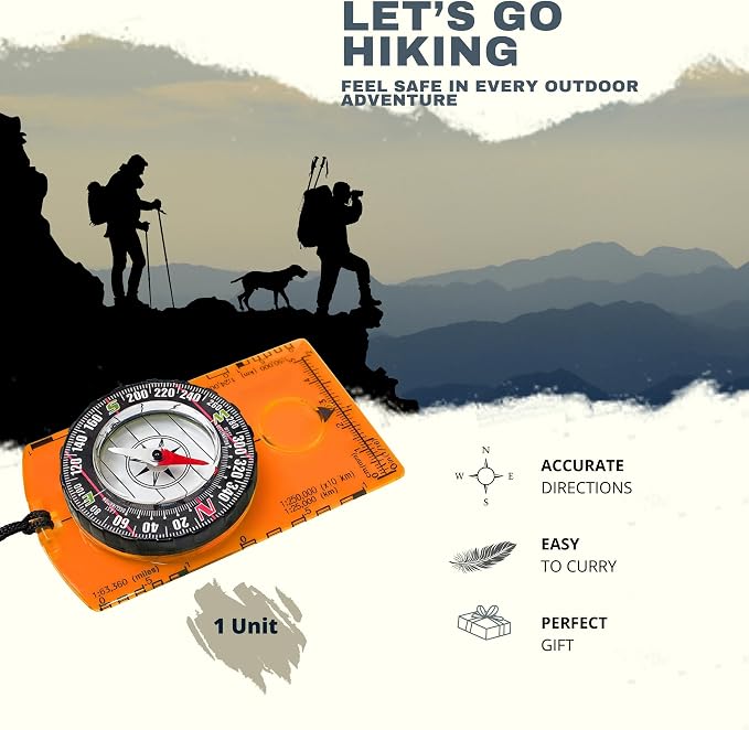 Trekker's Compass Crew Orienteering Compass, Magnetic Navigation Set - Image 2
