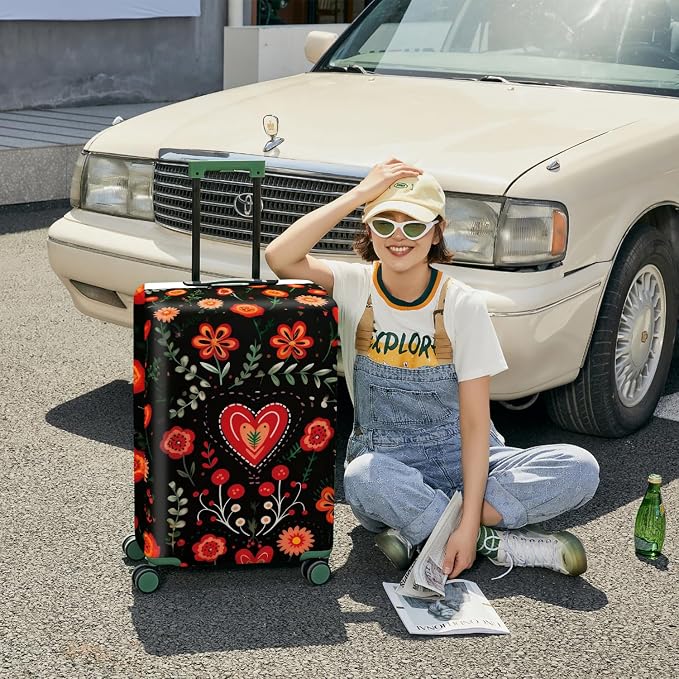 ANNA QUEEN Flowers Floral Travel Luggage Cover -Spring Stretchable Airplane - Image 4