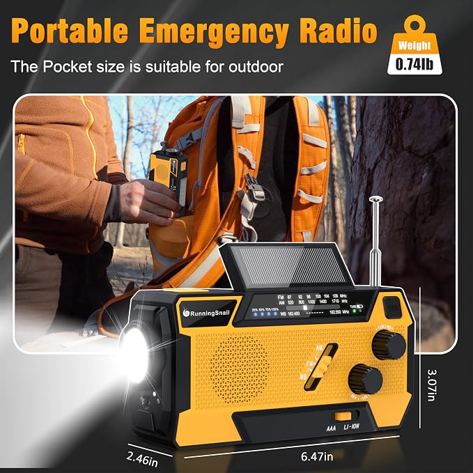 Emergency Crank Weather Radio: AM/FM/NOAA Weather Radio - Image 7