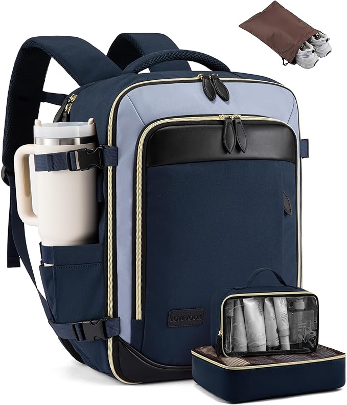 LOVEVOOK 40L Travel Backpack Carry On Airline Approved, Large Backpack by LOVEVOOK