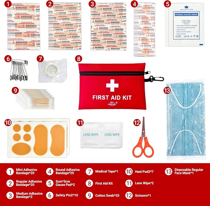 2Pack 152 Piece Small First Aid Kit, Travel Size First Aid Kit TSA Approved - Image 2