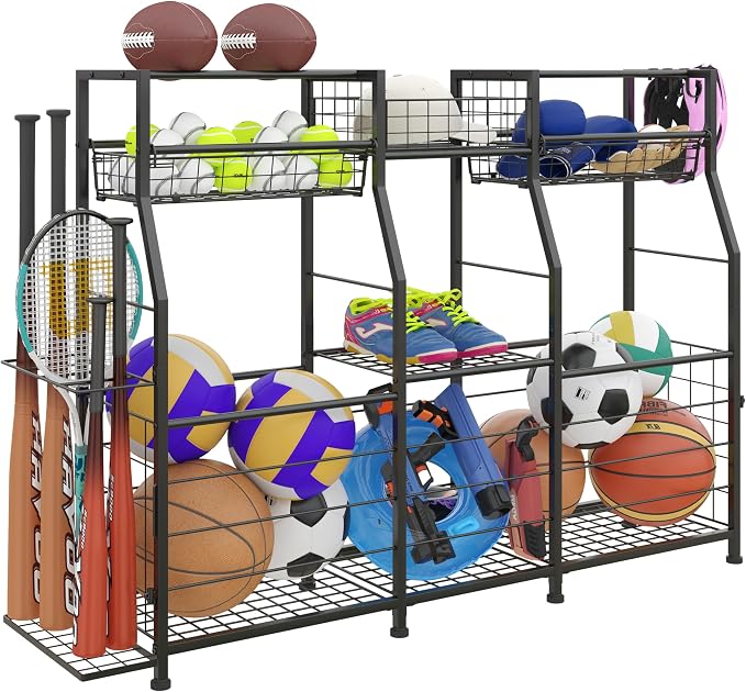 Garage Sports Equipment Organizer by LUMAMU