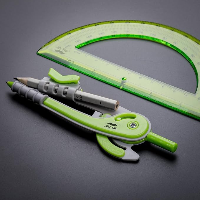 Mr. Pen- Geometry Compass and Protractor Set, 6 Inch Compass, 6 Inch Protractor - Image 5