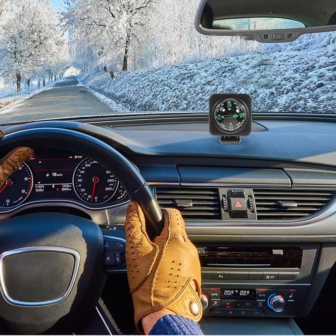 SOLUSTRE Car Dashboard Compass Ball Portable Auto Compass - Image 3