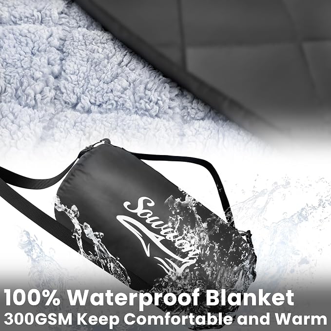 Waterproof Outdoor Blanket 62”X 51” Packable, Stadium Blankets - Image 3