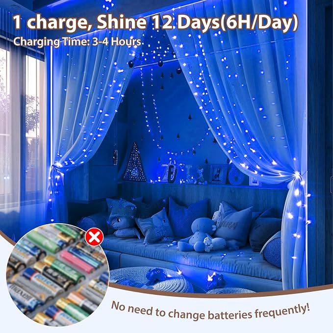 HXWEIYE Rechargeable Fairy Lights - Image 3