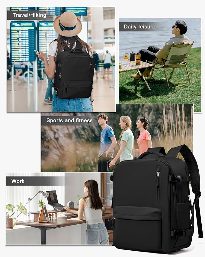 WONHOX Large Travel Backpack Carry on Flight Approved Laptop Work Business - Image 7