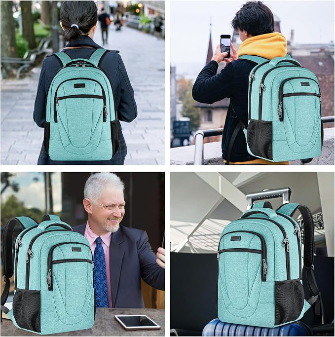 BIKROD Teal Backpack for Women and Men, Extra Large School Backpacks for Teens - Image 6