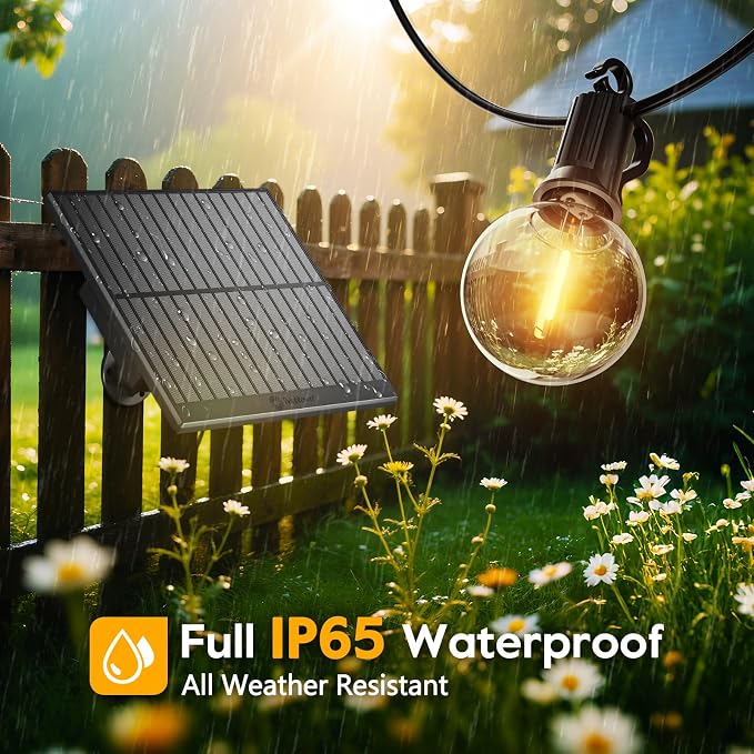 Minetom Solar Outdoor Lights - 208 FT Solar String Lights - Image 4