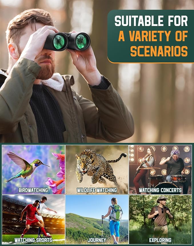 BEBANG Binoculars for Adults 10x42 High Powered Waterproof Binoculars for Bird - Image 7