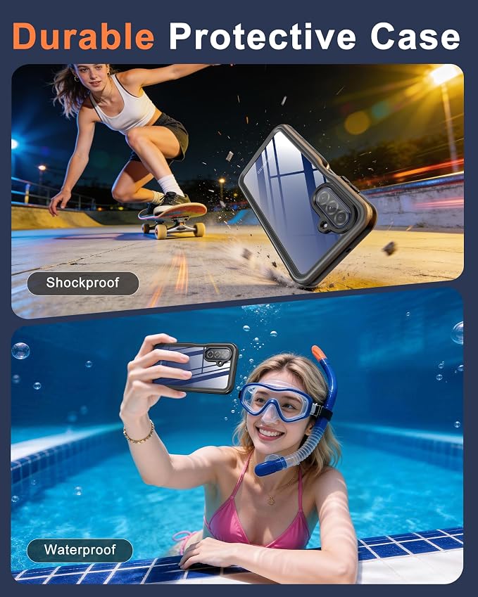 Beasyjoy for Samsung Galaxy A17 5G Case Waterproof, Built-in Screen Protector - Image 7