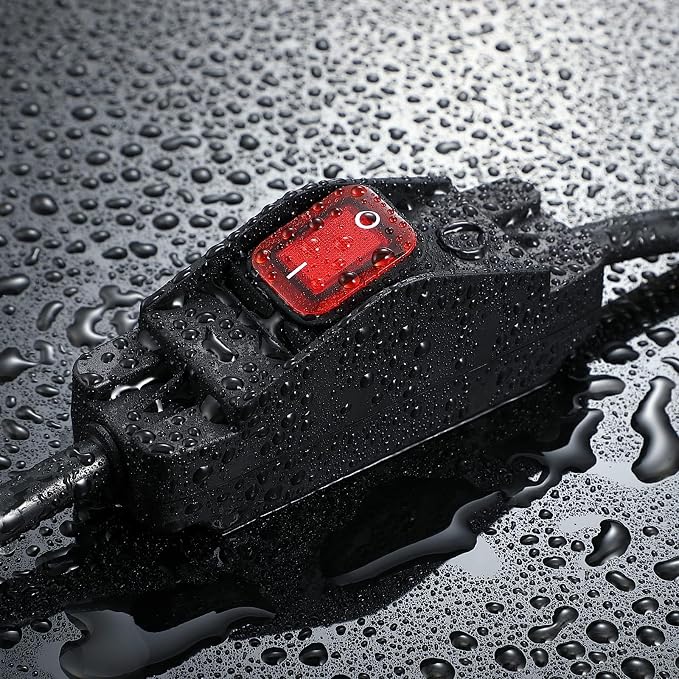 Extension Cord with Switch On/Off Waterproof Switch 3Ft No Plugging and - Image 3