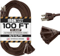 Iron Forge Cable 100ft Brown Outdoor Extension Cord by IronForgeCable